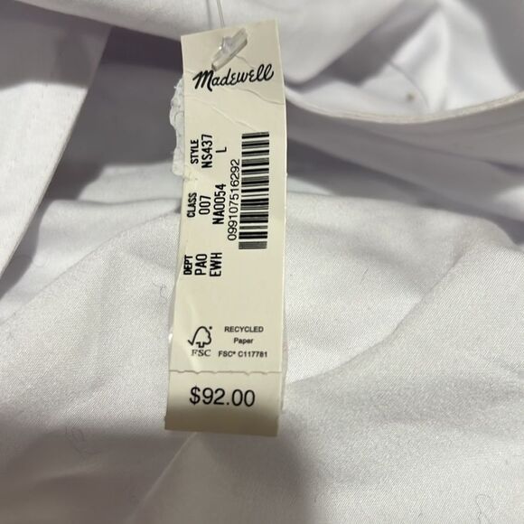 Madewell ns437 V-Neck Long-Sleeve Top size large NWT - Picture 6 of 10